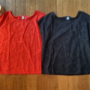 Old Navy Eyelet Tee Bundle - Red & Black